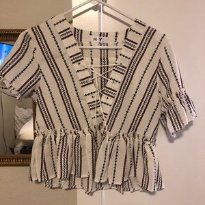 Printed crop top never worn!